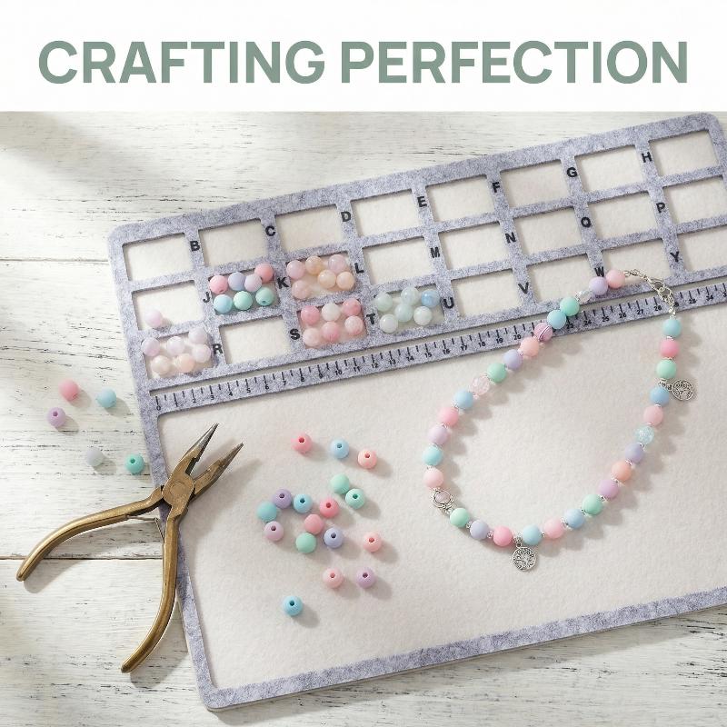 Art Craft And Design - Keçe Boncuk Matı Dikdörtgen Keçe Boncuk