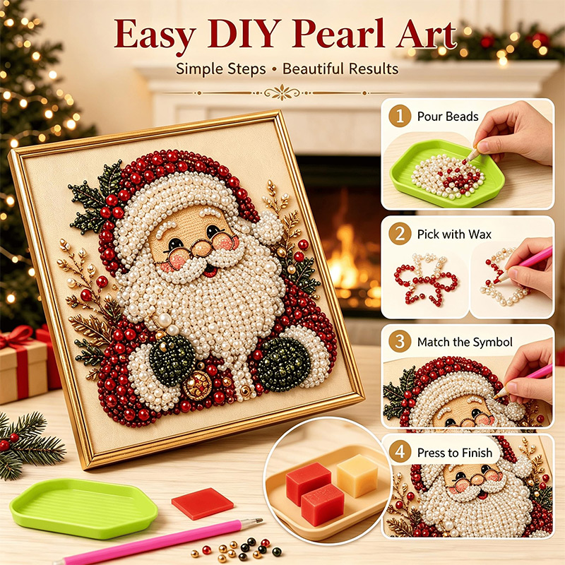Art Craft For Christmas - Noel İnci Elmas Boyama Seti 5d
