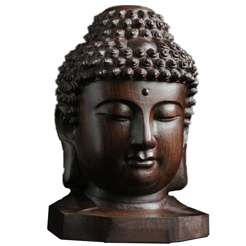 Art Craft India - 1/2 adet Ahşap Sakyamuni Heykeli 6