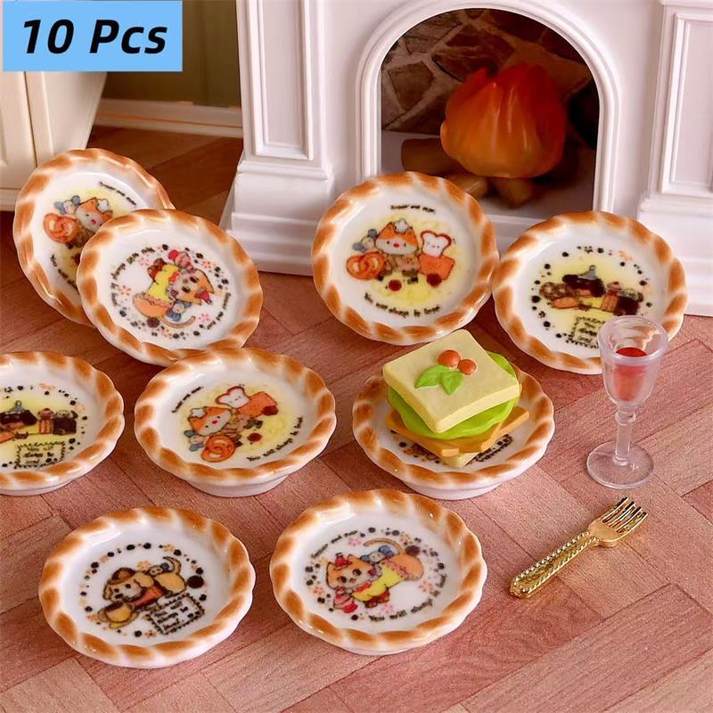 Art Craft House - 10 adet/takım Dollhouse Minyatür Yavru Köpek