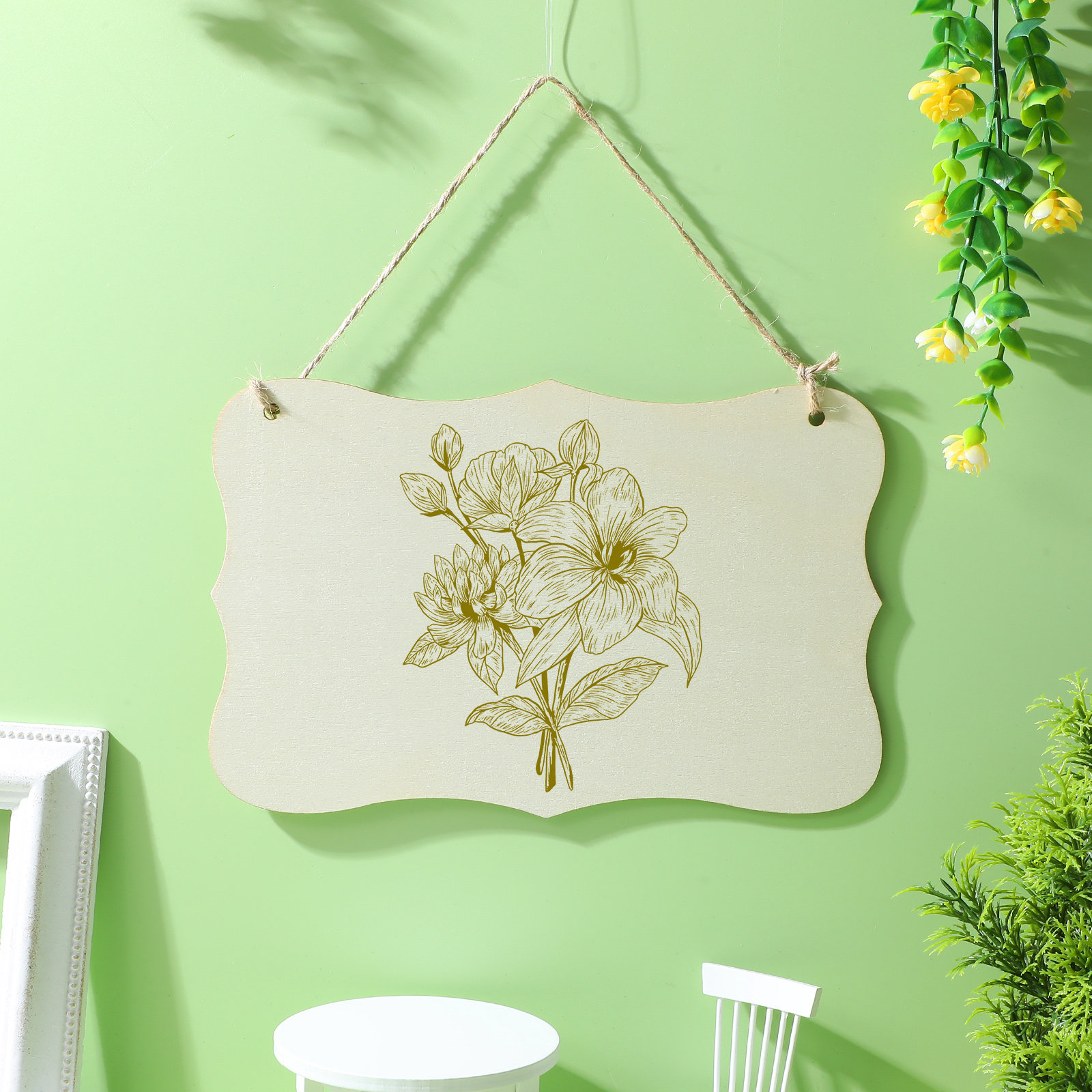 Art Craft Door - 4 Adet Boş Ahşap El Sanatları