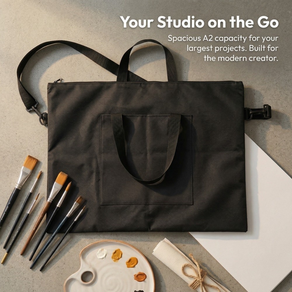 Art Portfolio Bag - A2 Oxford Kanvas Sanat Portföy Çantası