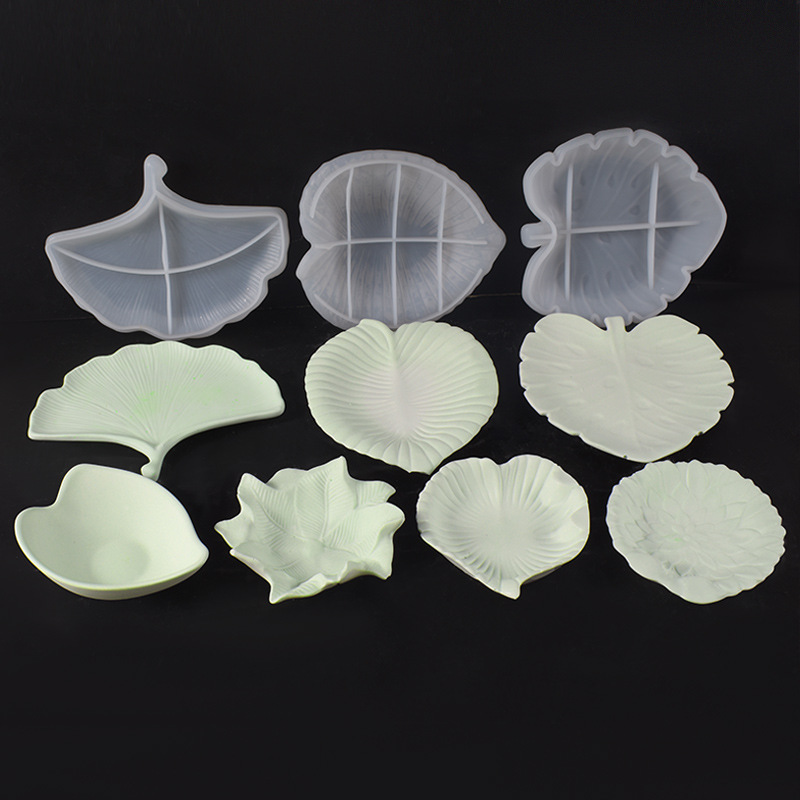 Art Craft Leaves - Alçı Çimento DIY Yaprak Çanak Kalıp