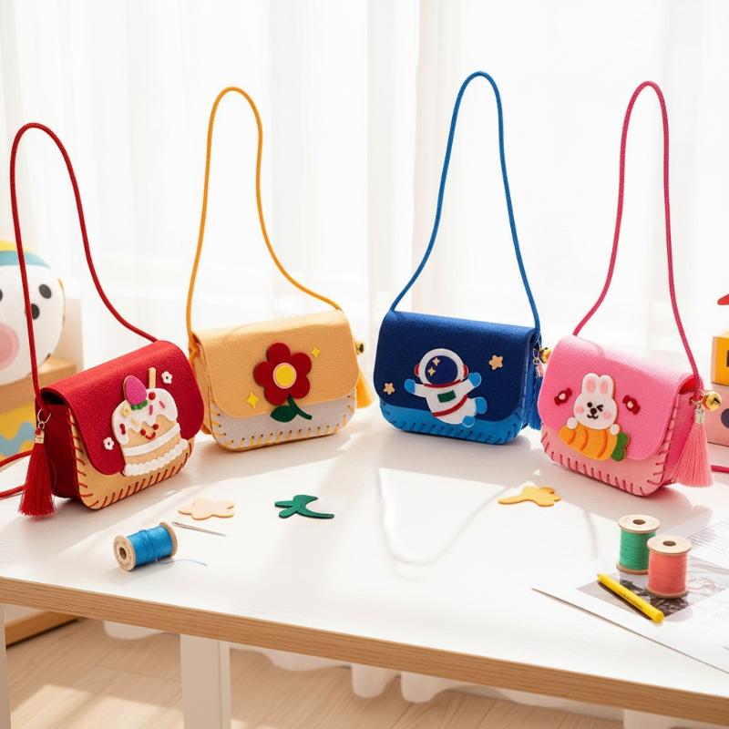 Art Craft For Kindergarten - Çocuklar için Keçe Çanta Yapma Seti