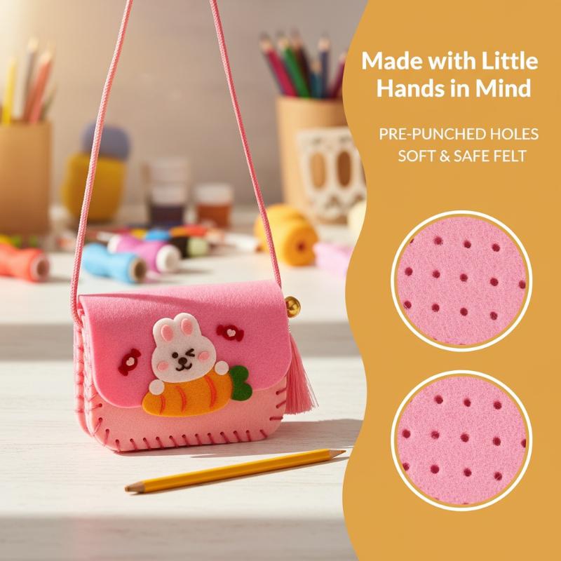 Art Craft For Kindergarten - Çocuklar için Keçe Çanta Yapma Seti