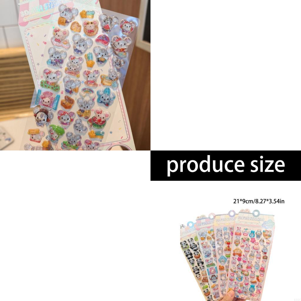 Art Craft Notebook - Kabartmalı Hayvan Etiket Karikatür PVC Reçine