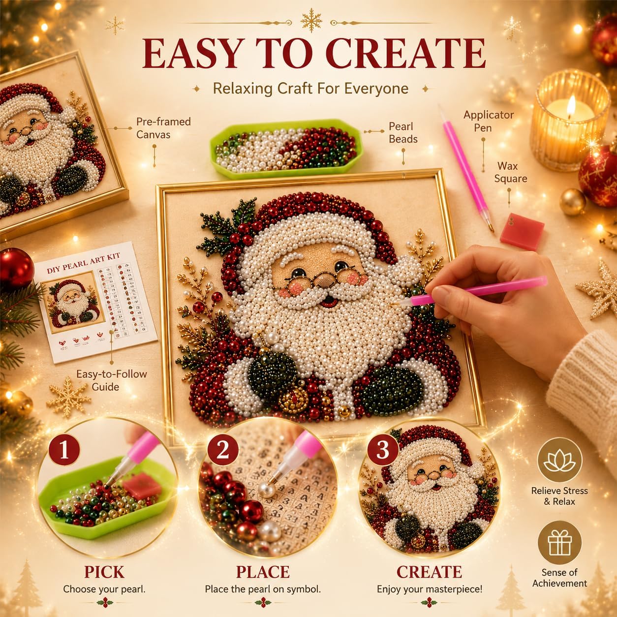 Kendin Yap Noel İnci Elmas Boy - Art Craft For Christmas incelemesi ve fiyatı