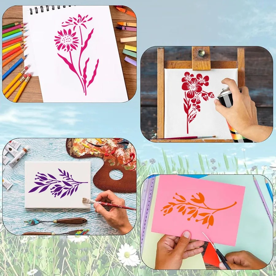 18 adet çiçek yaprağı şablonla - Art Craft Leaves incelemesi ve fiyatı