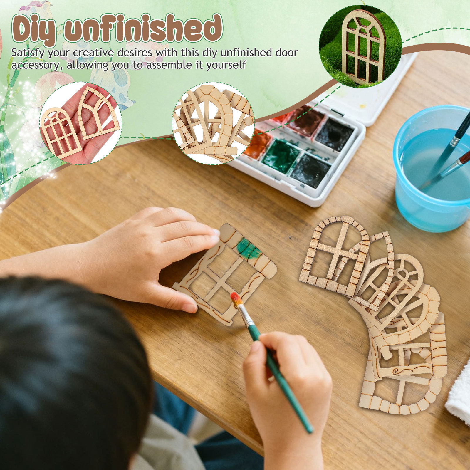 25 adet Minyatür Ahşap Kapı Pe - Art Craft Door incelemesi ve fiyatı