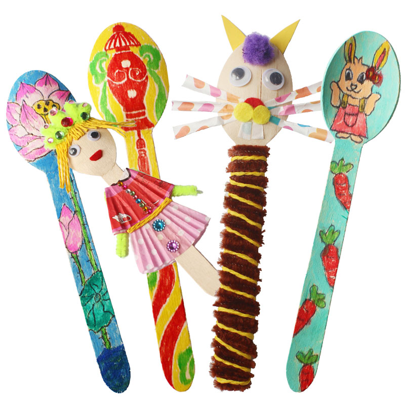 20 adet/grup. Tahta kaşık sana - Art Craft For Kindergarten incelemesi ve fiyatı