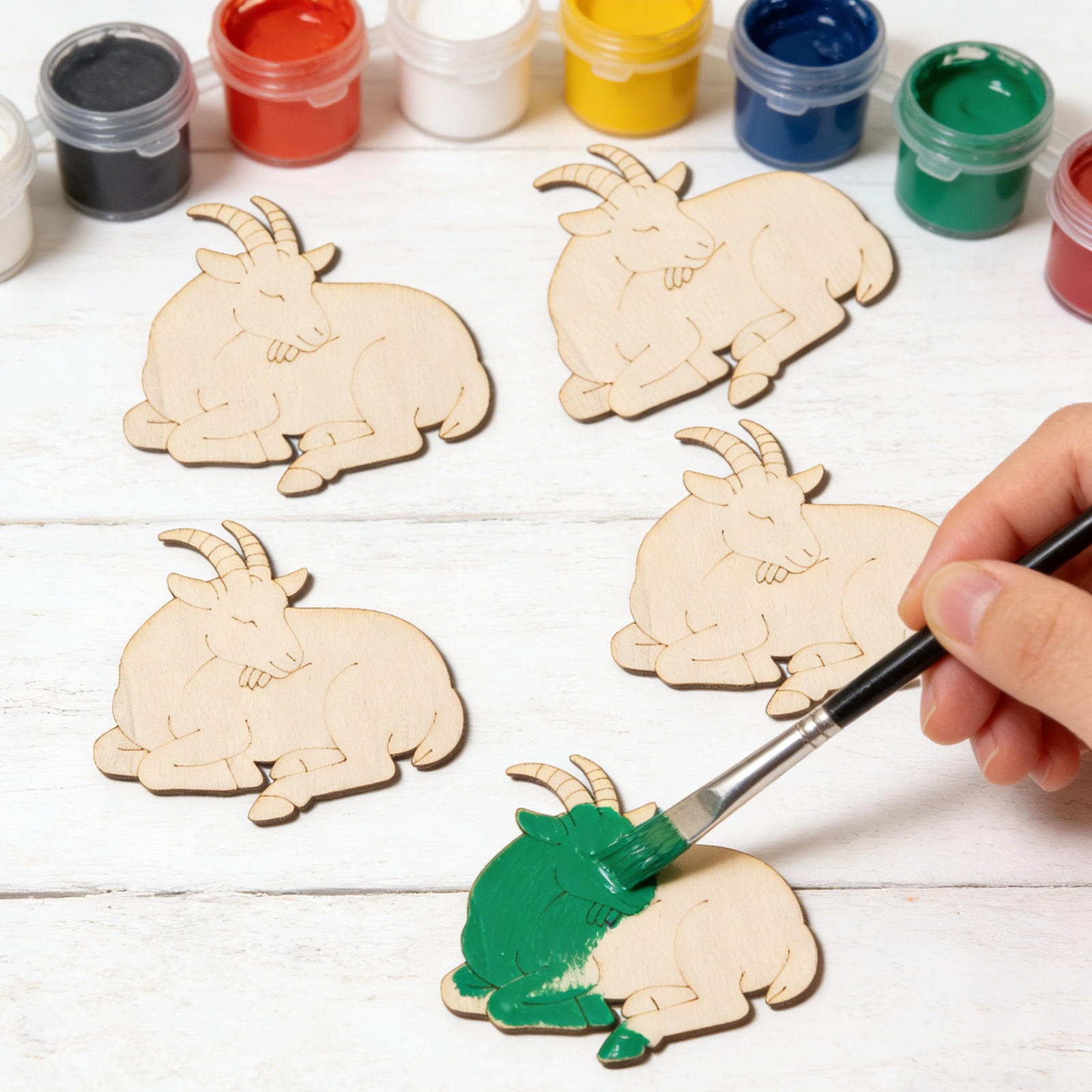 10 adet/takım Bitmemiş Ahşap K - Art Craft Animals incelemesi ve fiyatı